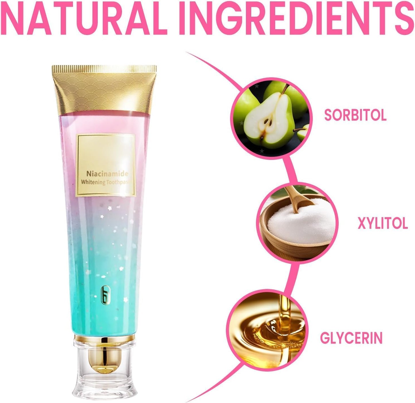 1PC Niacinamide Whitening Toothpaste, Whitening Toothpaste,Fresh Breath Remove Tooth Stains