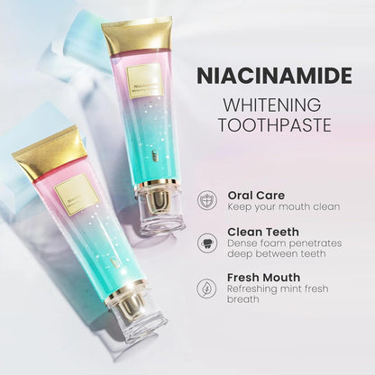 1PC Niacinamide Whitening Toothpaste, Whitening Toothpaste，Fresh Breath Remove Tooth Stains